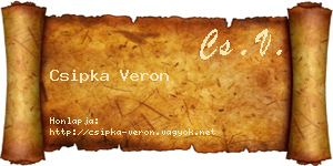 Csipka Veron névjegykártya